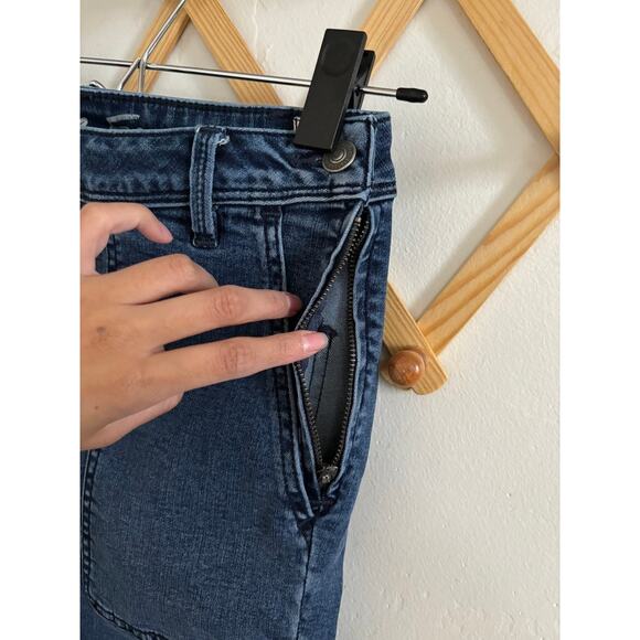 Free People Shorts Women's 25 We The Free Long Denim Cutoff High Rise - Picture 5 of 9